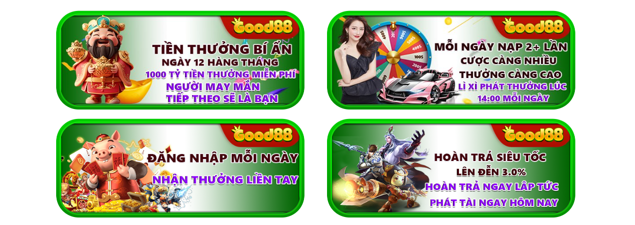 Chương trình khuyến mãi tại nhà cái GOOD88