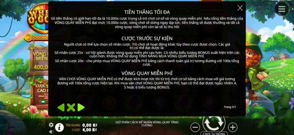Bộ luật trong game vòng quay đồng xu